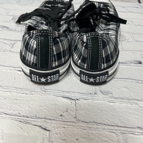 Converse All Star 517626F Women's 10 Black & White Plaid Sneakers Shoes Canvas - Picture 4 of 11